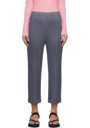 PLEATS PLEASE ISSEY MIYAKE Gray Thicker Bottoms 1 Trousers