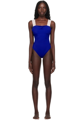 Versace Underwear Blue Greca Border Swimsuit