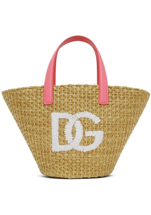 Dolce & Gabbana Kids Beige Logo Basket Bag