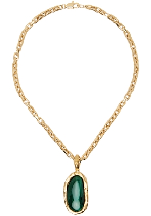 Alighieri Gold 'The Sliver Of The Mountain Malachite' Necklace