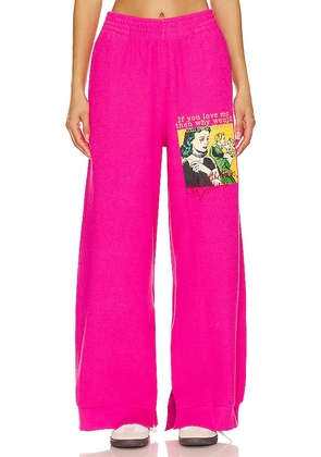 Boys Lie Don't Say It Darling Pants in Fuchsia. Size S, XS.