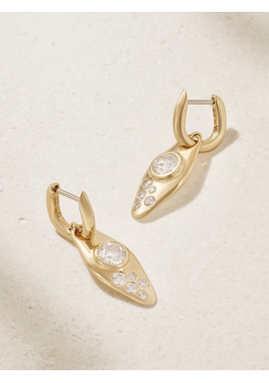 Uniform Object - Vessel 18-karat Gold Diamond Hoop Earrings - One size