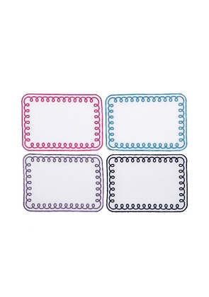 Dear Annabelle Loopy Cocktail Napkins in White.