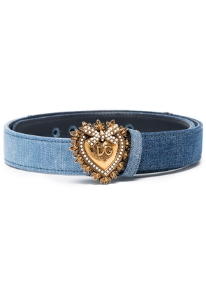 Dolce & Gabbana Devotion denim belt - Blue