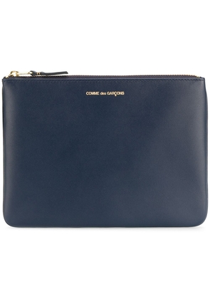 Comme Des Garçons Wallet logo-stamp leather wallet - Blue