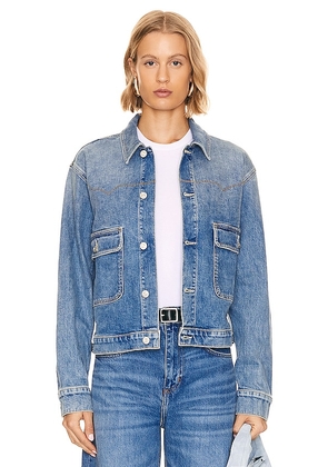 MOTHER The Rootin' Tootin' Jacket in Blue. Size S, XS.