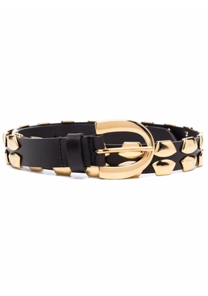 Alberta Ferretti stud-embellished leather belt - Black
