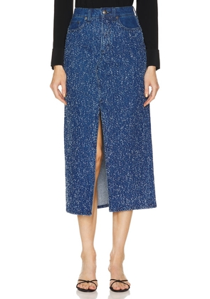 Rag & Bone Clara Midi Skirt in Blue. Size 25, 29.