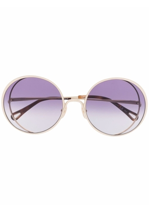 Chloé Eyewear Tayla round oversized sunglasses - Neutrals