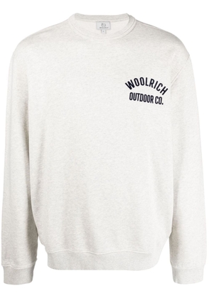 Woolrich logo-embossed organic-cotton sweatshirt - Grey