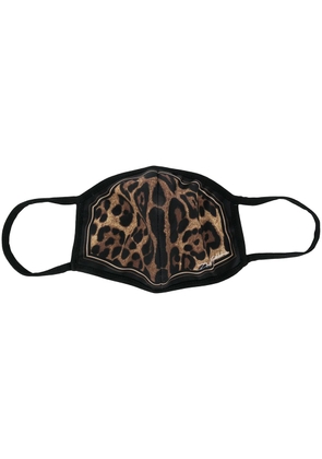 Dolce & Gabbana leopard-print face mask - Brown