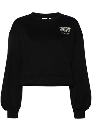 PINKO Love Birds gem-embellished sweatshirt - Black