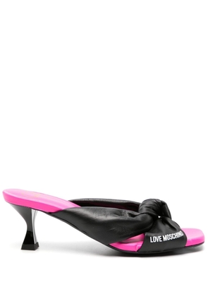 Love Moschino 65mm open-toe leather mules - Black