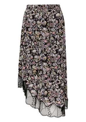 Zadig&Voltaire Kaya floral-print midi skirt - Black