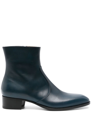 Scarosso Warren leather Chealsea boots - Blue