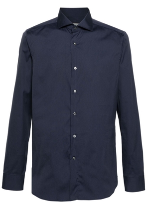Canali classic-collar poplin shirt - Blue