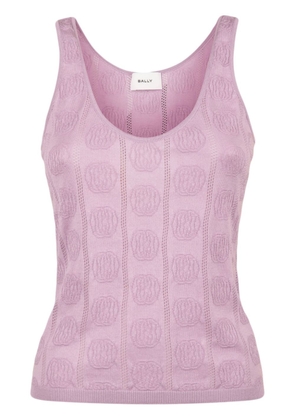 Bally Emblem-jacquard sleeveless top - Pink