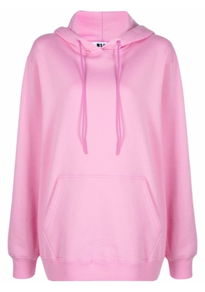 MSGM drawstring cotton hoodie - Pink