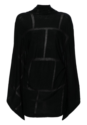 Yohji Yamamoto draped cardi-coat - Black