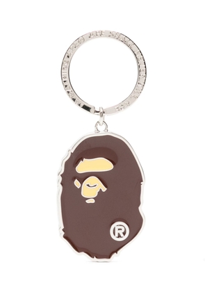 A BATHING APE® Ape Head metal keychain - Brown