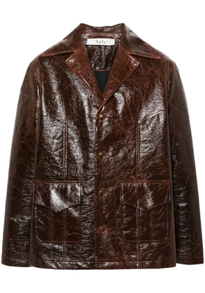 Séfr Jules coated jacket - Brown