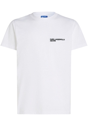 Karl Lagerfeld Jeans logo-print organic-cotton T-shirt - White