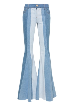 LIU JO patchwork-design flared jeans - Blue