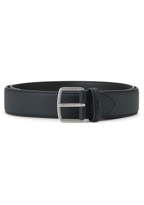 Lacoste logo-engraved leather belt - Blue