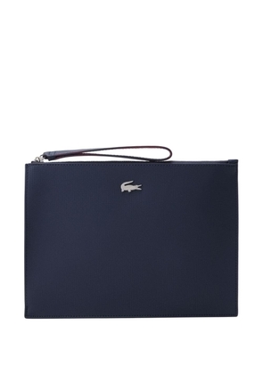 Lacoste logo-plaque clutch bag - Blue