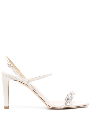 Jimmy Choo Pre-Owned Meira 85mm leather sandals - Neutrals