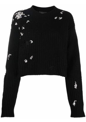 Dsquared2 crystal-embellished cropped jumper - Black