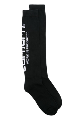 Carhartt WIP logo-intarsia ribbed socks - Black
