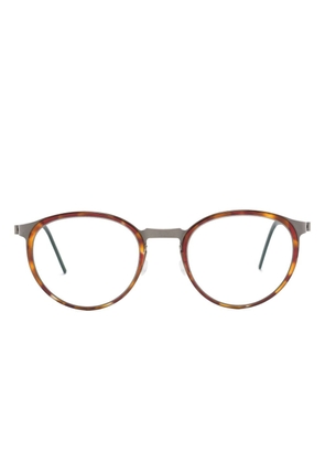 Lindberg round-frame glasses - Brown
