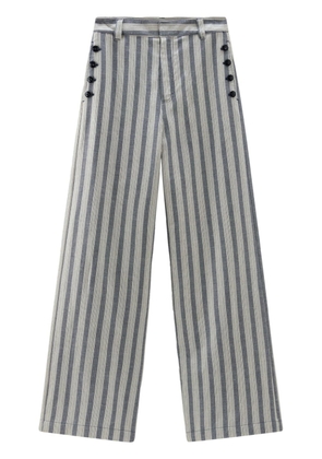 Woolrich striped wide-leg trousers - Blue
