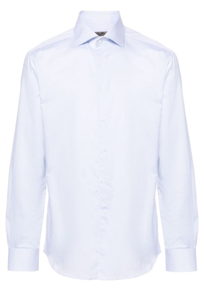 Corneliani pointed-collar cotton shirt - Blue