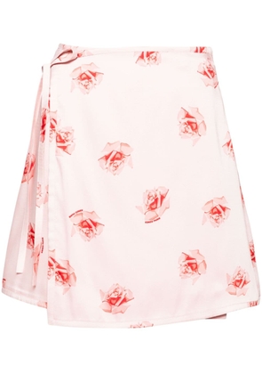 Kenzo Rose wrap miniskirt - Pink