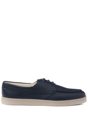 Prada lace-up leather loafers - Blue