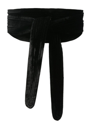 Pierre-Louis Mascia double-layer velvet belt - Black