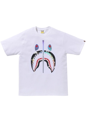 A BATHING APE® Glitter Shark cotton T-shirt - White