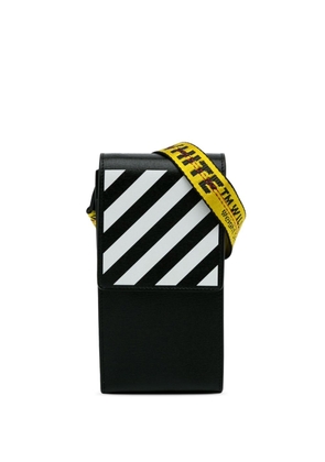 Off-White Pre-Owned 2020 Diag-stripe phone holder - Black