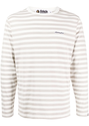 A BATHING APE® Hoop striped cottton T-shirt - Grey