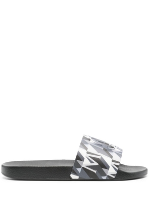 Moncler Basile logo-embossed flip flops - Black