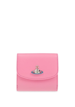 Vivienne Westwood Orb-plaque leather wallet - Pink