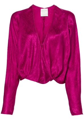 Forte Forte patterned-jacquard blouse - Pink