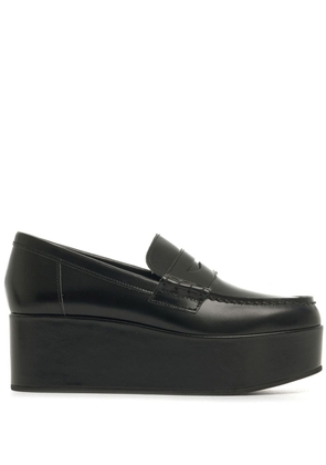 Comme Des Garçons Girl platform leather penny loafers - Black