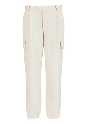 Emporio Armani tapered-leg cargo trousers - White