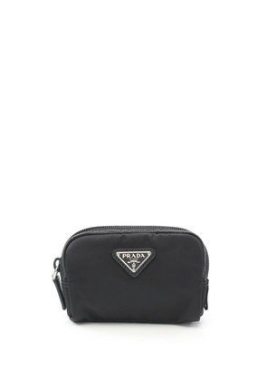 Prada Pre-Owned 2010 triangle-logo pouch - Black