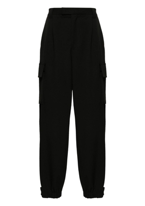Emporio Armani high-waisted tapered trousers - Black