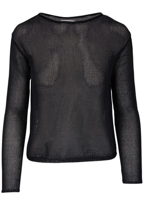 Vince semi-sheer open-knit jumper - Black