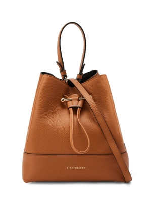 Strathberry Lana Osette leather bucket bag - Brown